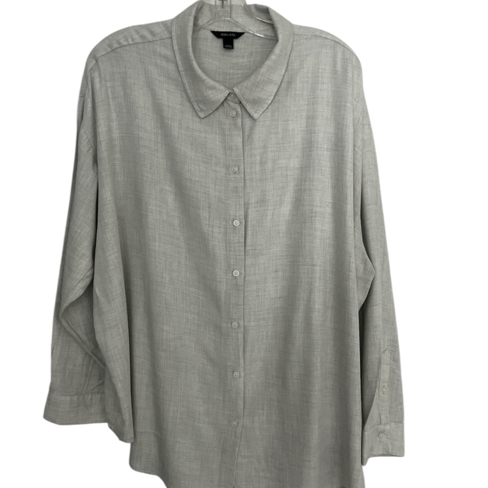 RW & CO Oatmeal Coloured Casual Oversized Button Down Shirt